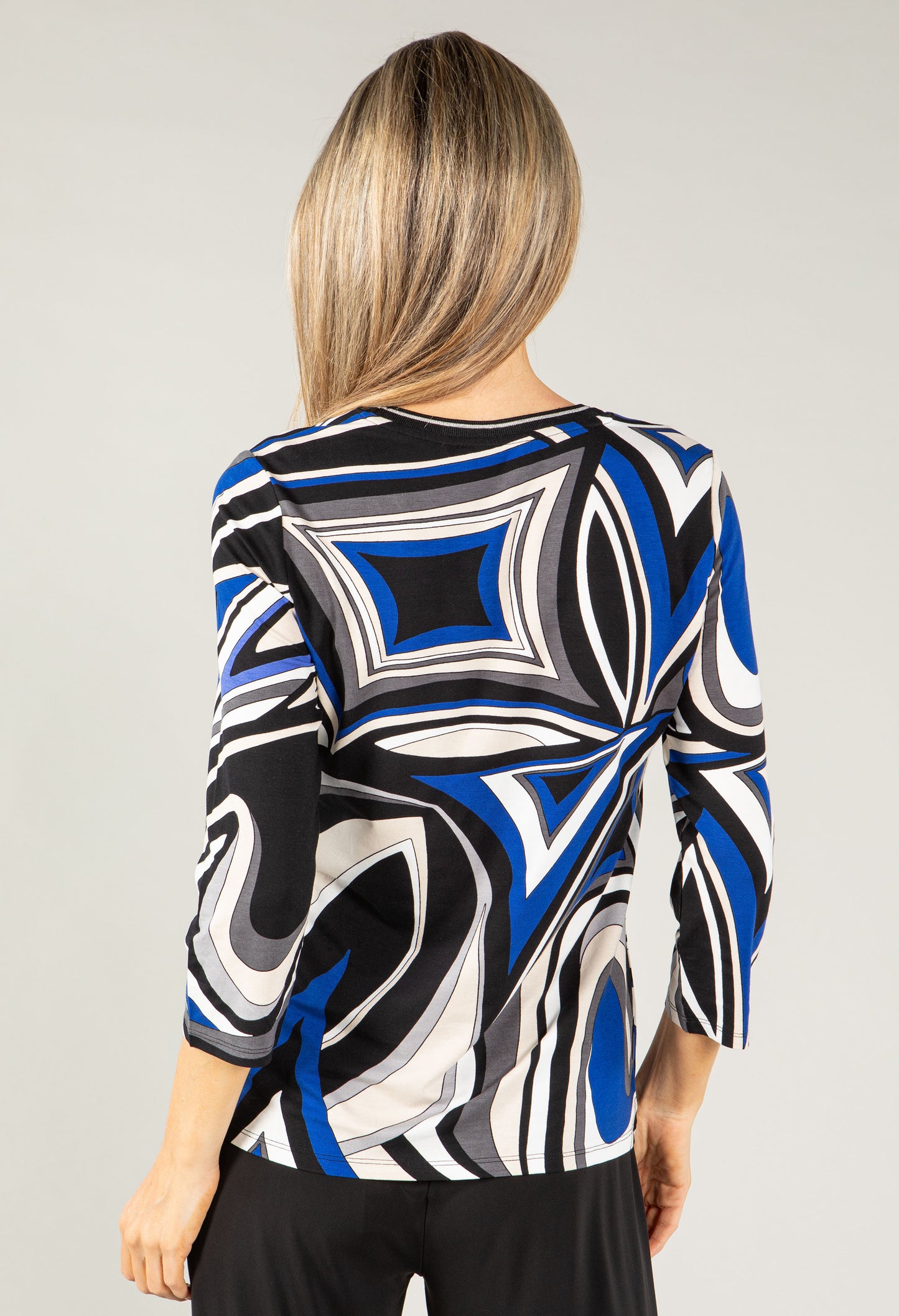 Geo Zig Zag Printed Top