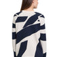 High Neck Abstract Print Jumper