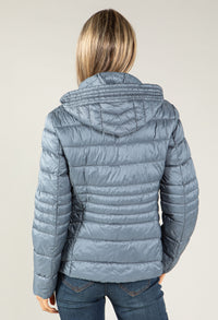 Quilted jacket with detachable hood