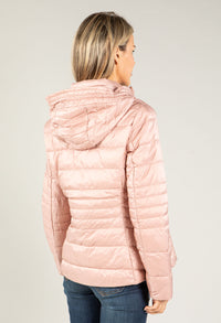 Quilted jacket with detachable hood