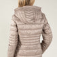 Quilted jacket with detachable hood