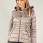 Quilted jacket with detachable hood