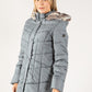 Faux Fur Hood Padded Coat