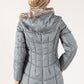 Faux Fur Hood Padded Coat