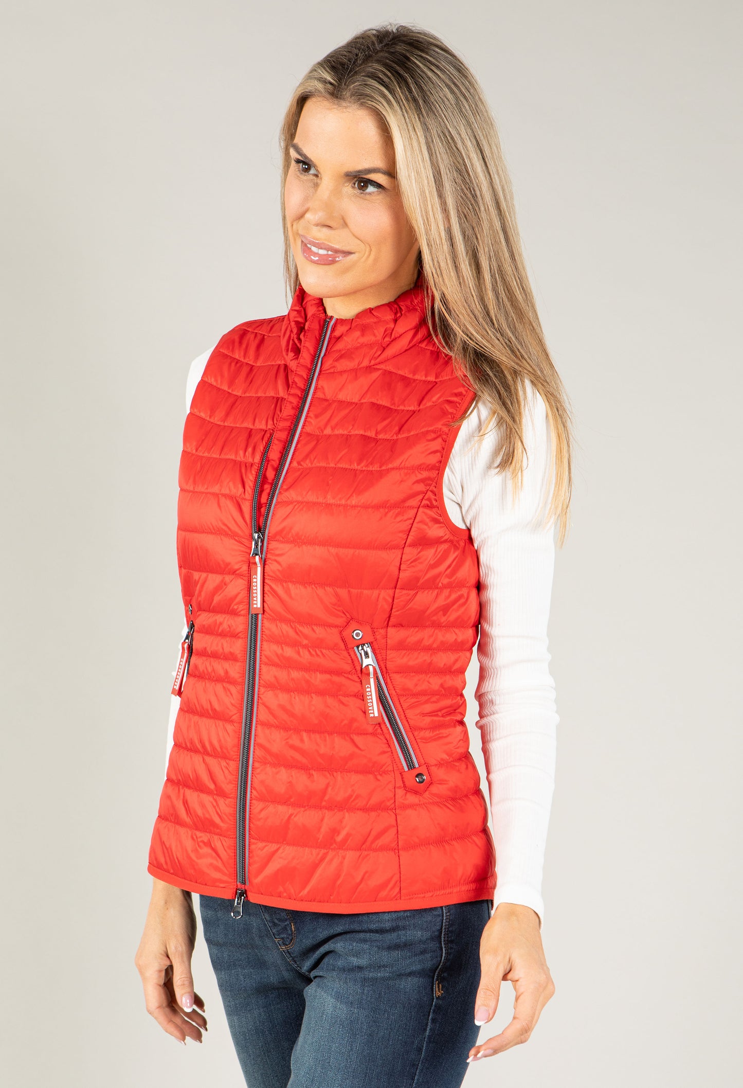 Quilted Gilet with Stand Up Collar