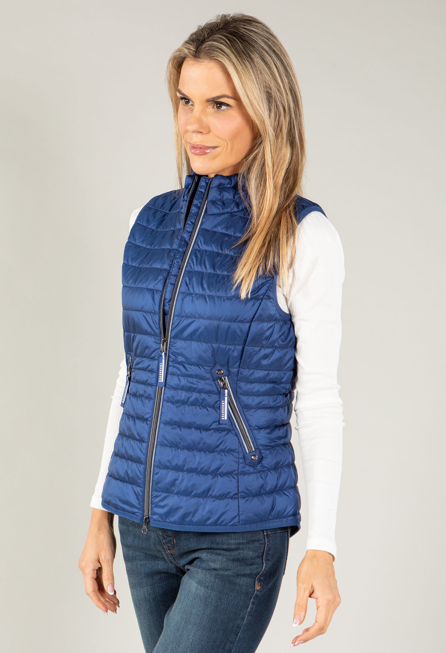 Quilted Gilet with Stand Up Collar