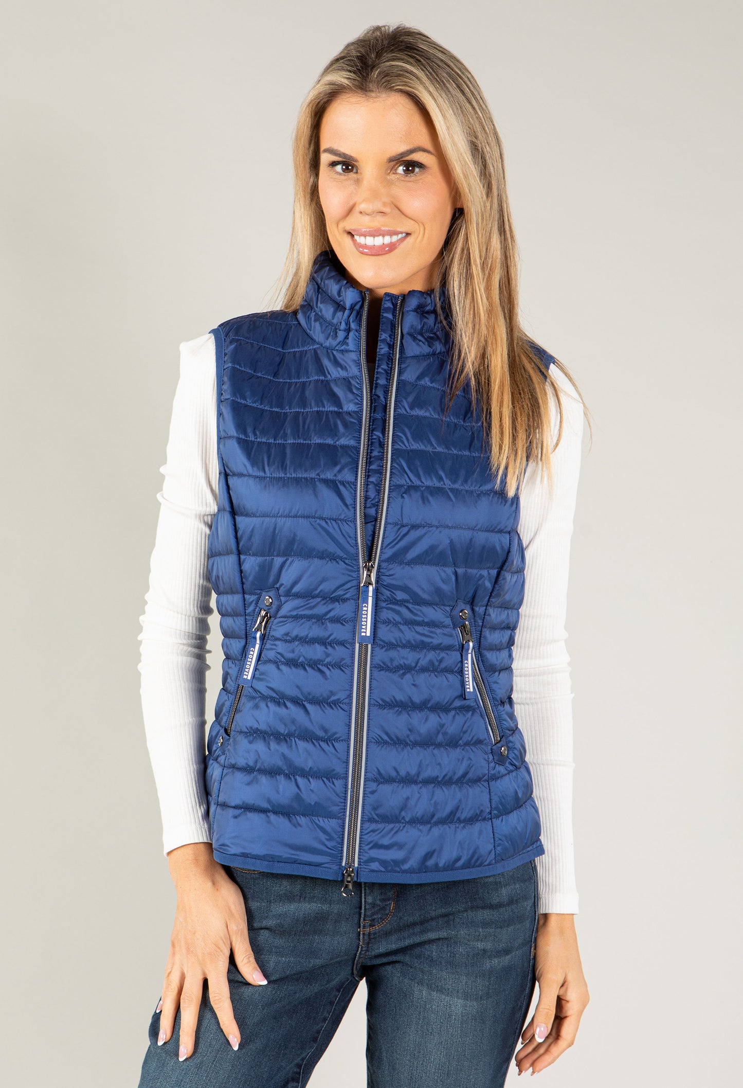 Quilted Gilet with Stand Up Collar