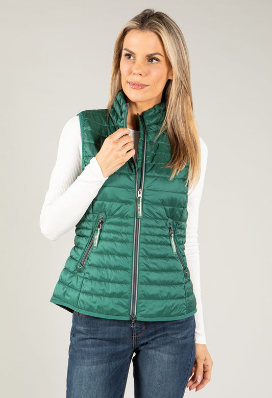 Quilted Gilet with Stand Up Collar