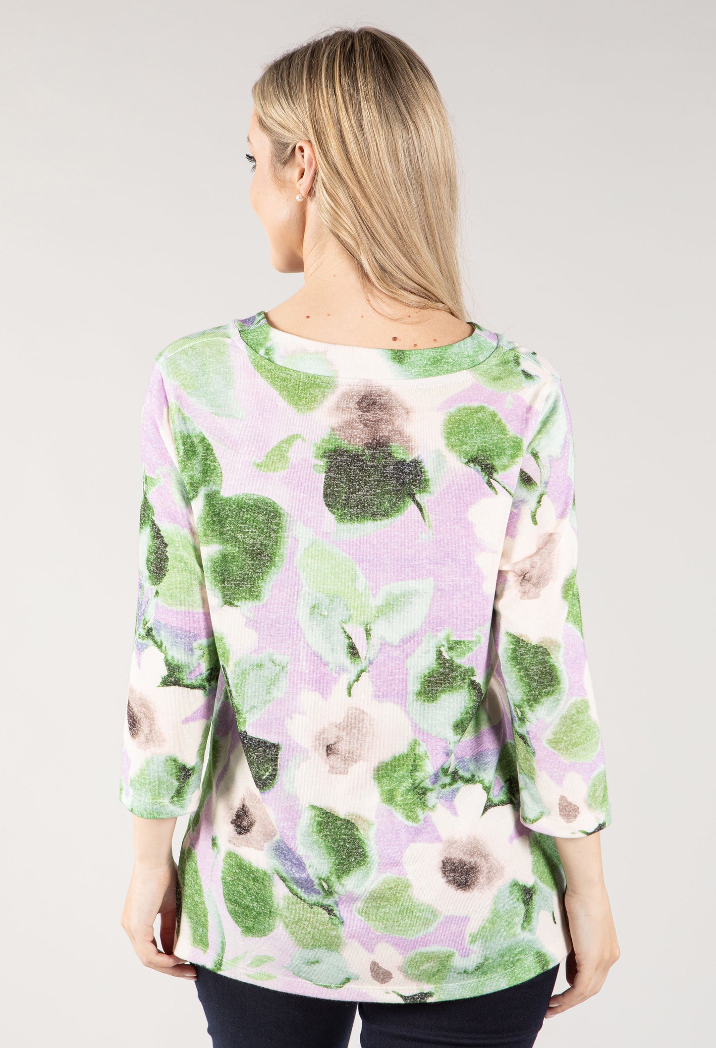 Soft Touch Floral Knit Pullover