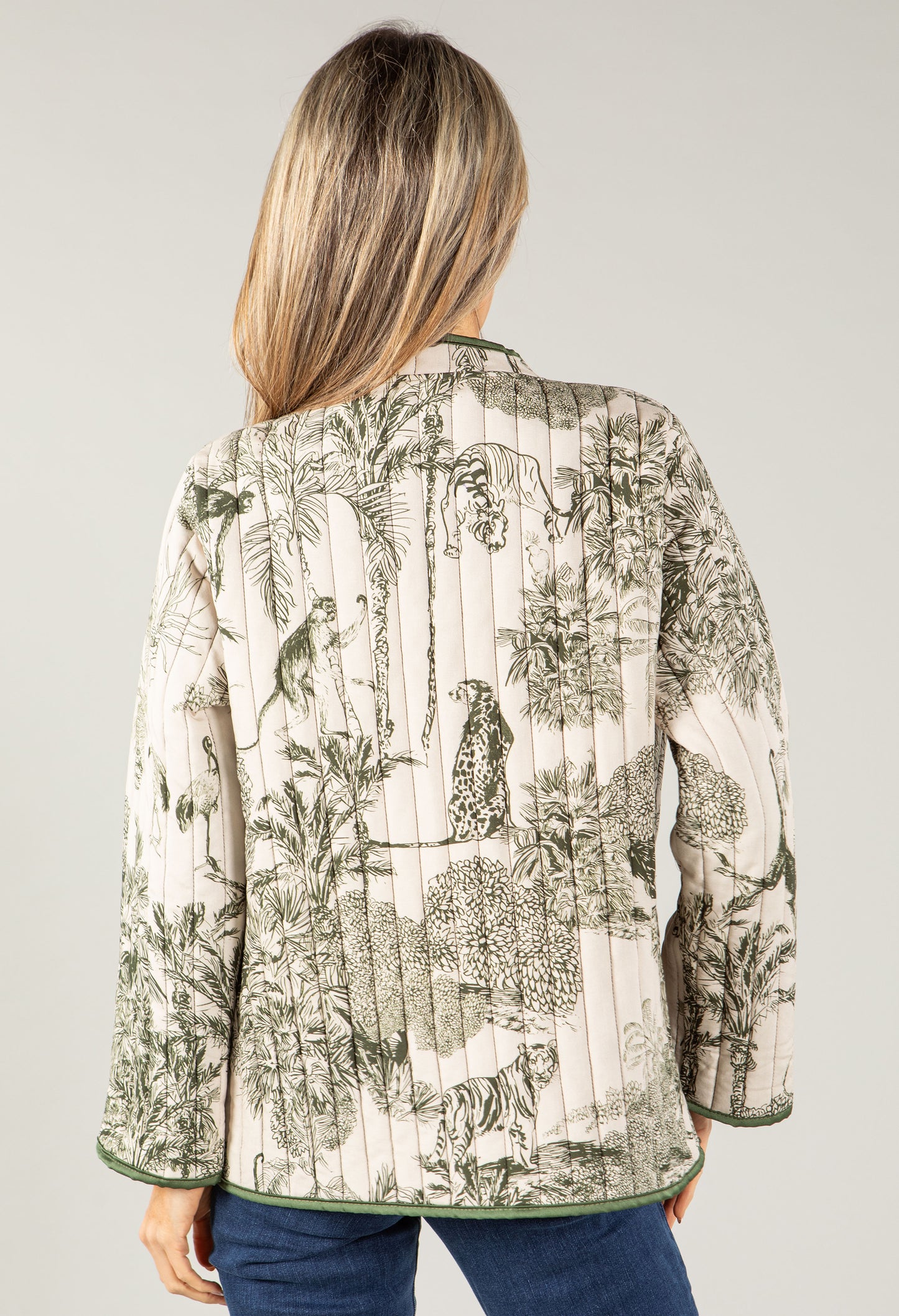 Jungle Print Quilted Jacket