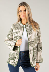 Jungle Print Quilted Jacket