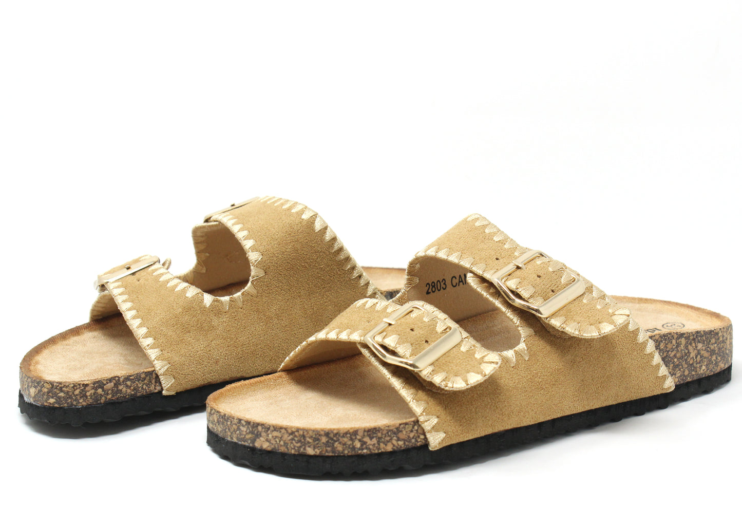 Double Strap Embroidered Sandal