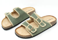 Double Strap Embroidered Sandal