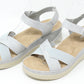 Shimmer Cross Strap Sandal