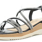 Diamante Cross Strap Sandal