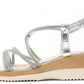 Diamante Cross Strap Sandal