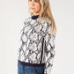 Snake Print Knit Pullover