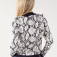 Snake Print Knit Pullover