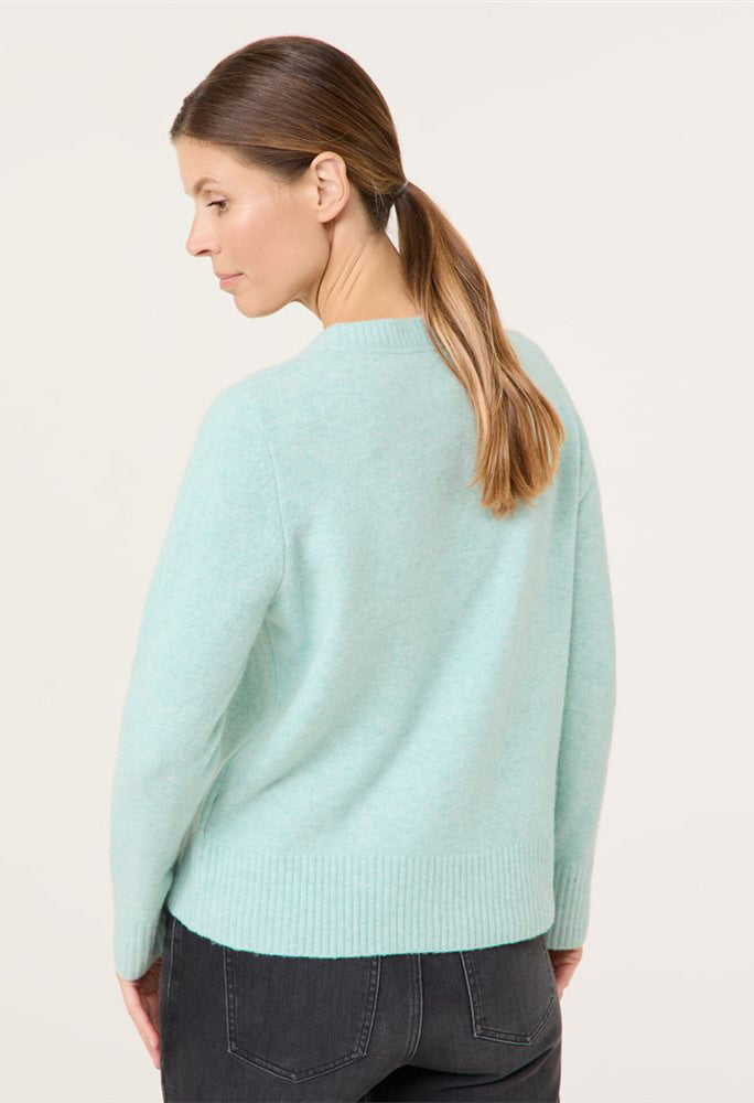 Diamante Neckline Knit Pullover