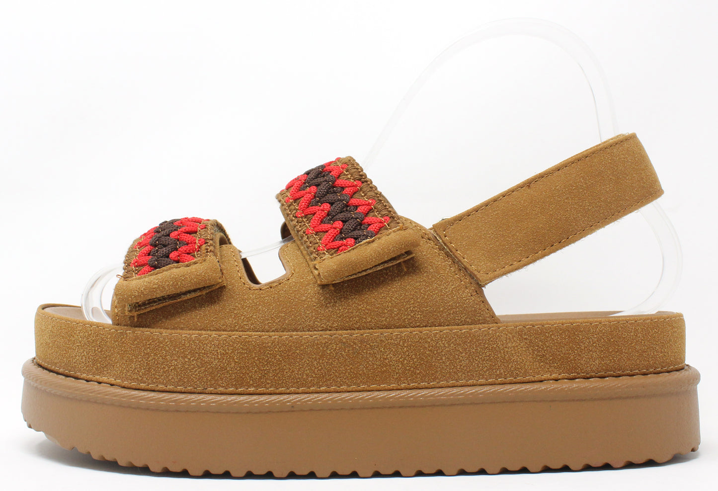Embroidered Double Strap Sandal