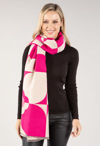 Flower Print Contrast Scarf