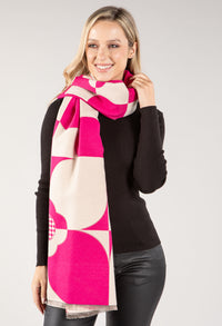 Flower Print Contrast Scarf