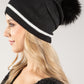 Contrast Stripe Bobble Hat