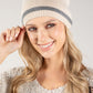 Contrast Stripe Bobble Hat