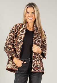 Leopard Print Quilted Jacket