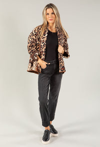 Leopard Print Quilted Jacket