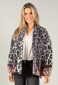 Leopard Print Quilted Jacket