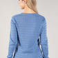 V Neckline Cable Knit Sweater