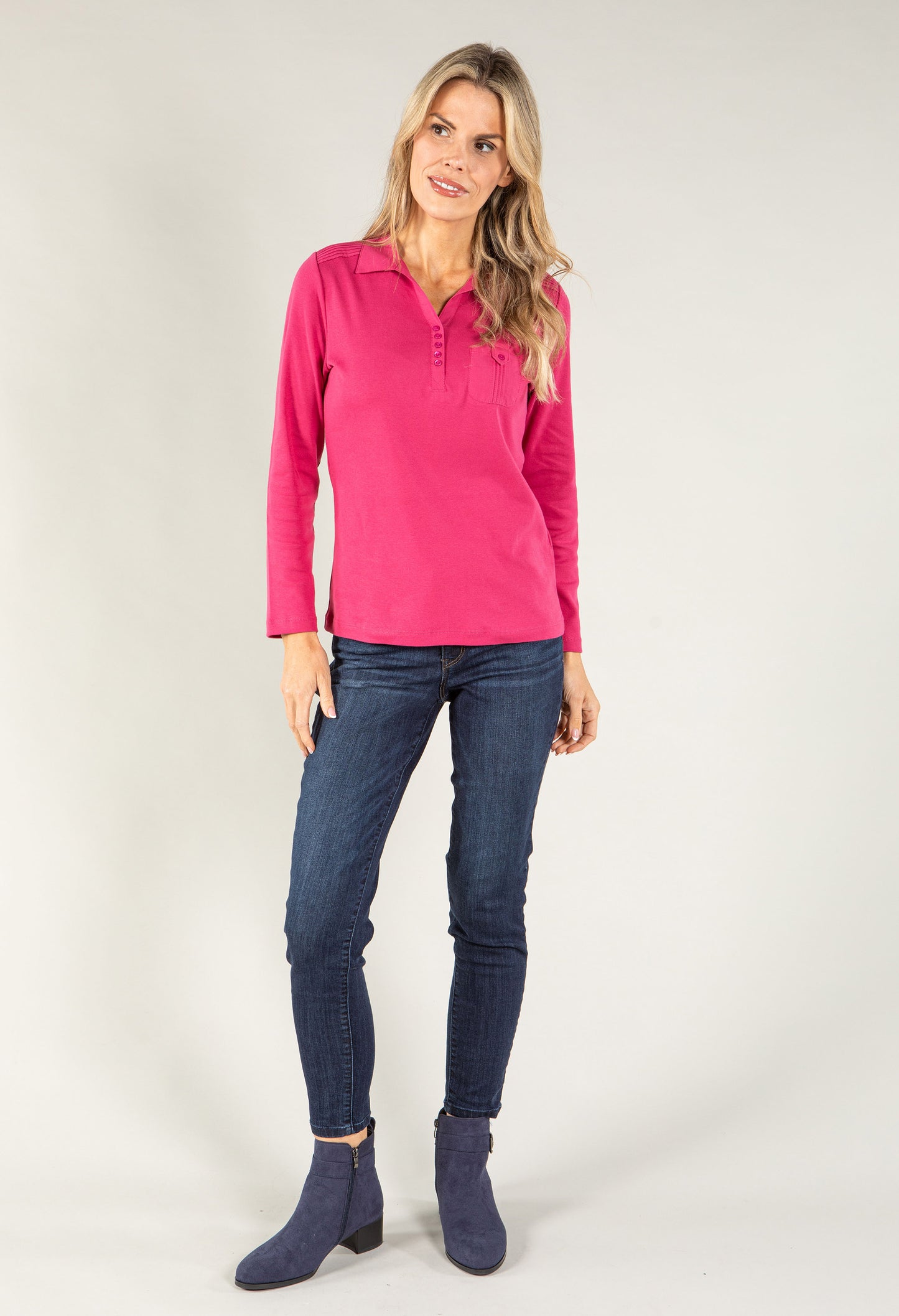 Long Sleeve Polo Top