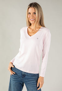 V Neck Long Sleeve Top