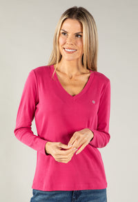 V Neck Long Sleeve Top