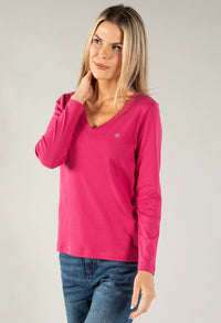 V Neck Long Sleeve Top