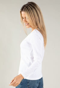 V Neck Long Sleeve Top