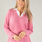 Two in One Super Soft V Neck Pullover