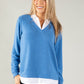 Two in One Super Soft V Neck Pullover