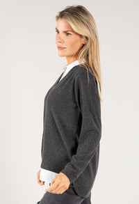 Two in One Super Soft V Neck Pullover