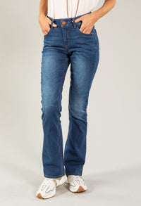 "Ab"solution® Artisanal Blue Denim Itty Bitty Bootcut Jeans