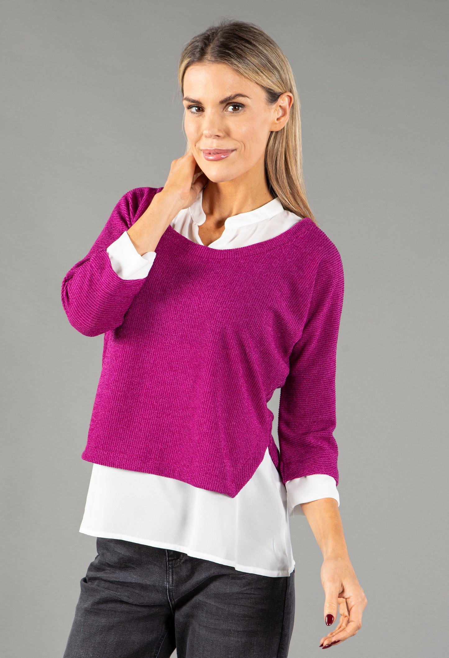 2 in 1 Look Knit Pullover