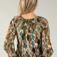 Geometric Print Blouse