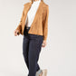 Suedette Sherpa Collar Biker Jacket