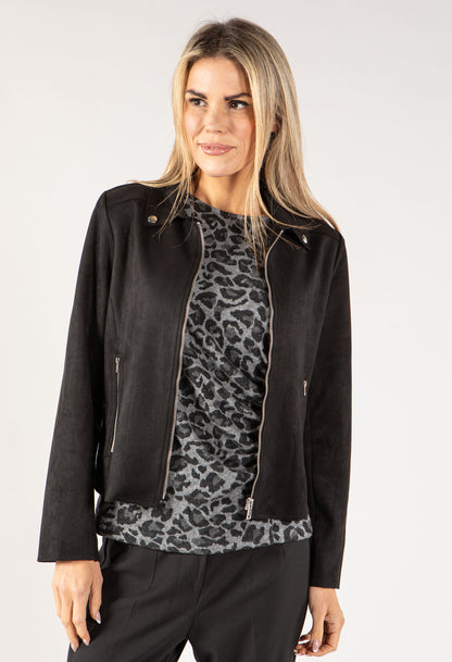 Suedette Biker Jacket