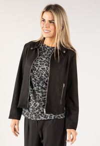 Suedette Biker Jacket