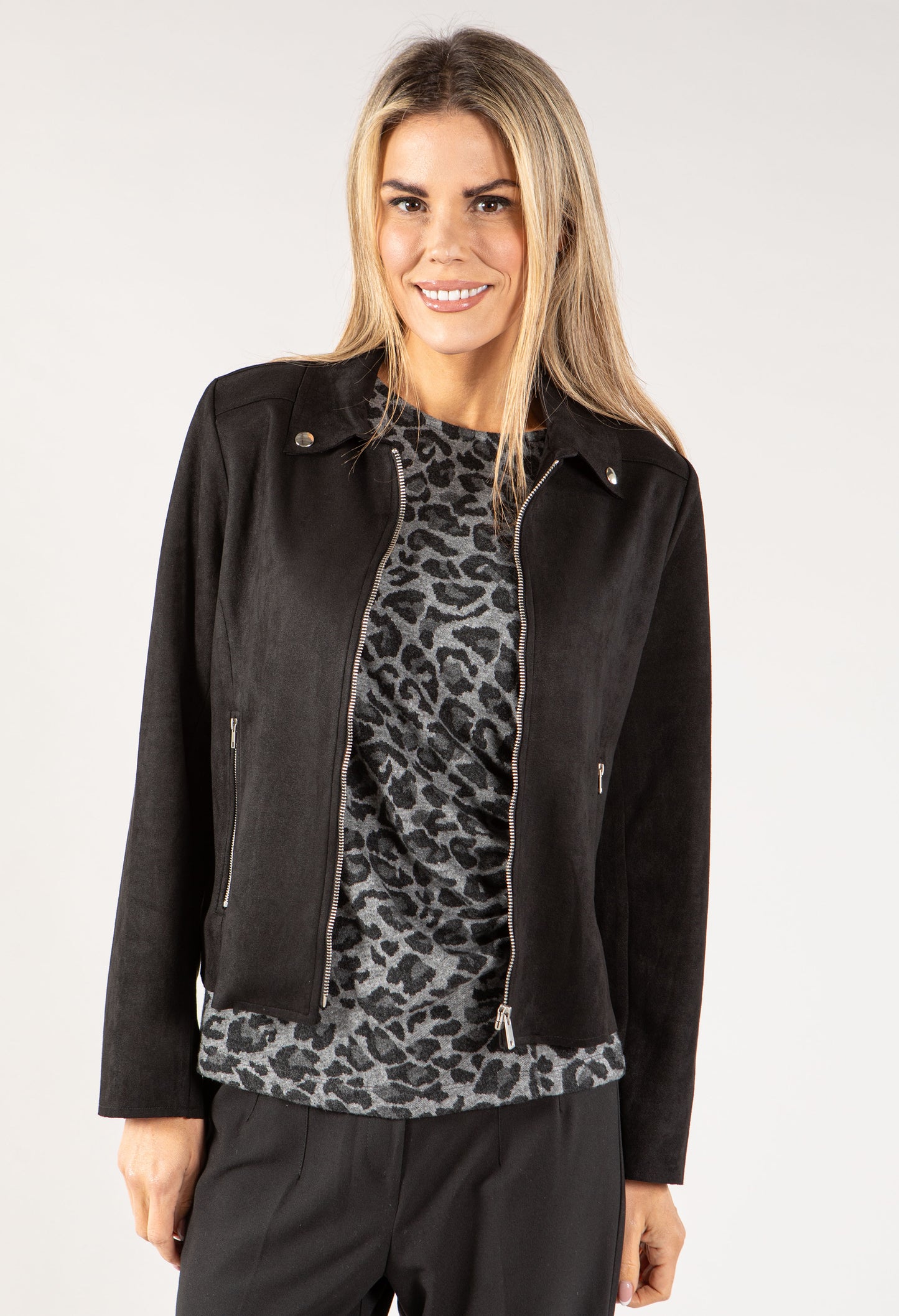 Suedette Biker Jacket