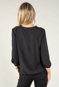 Diamante Detailed Neckline Top