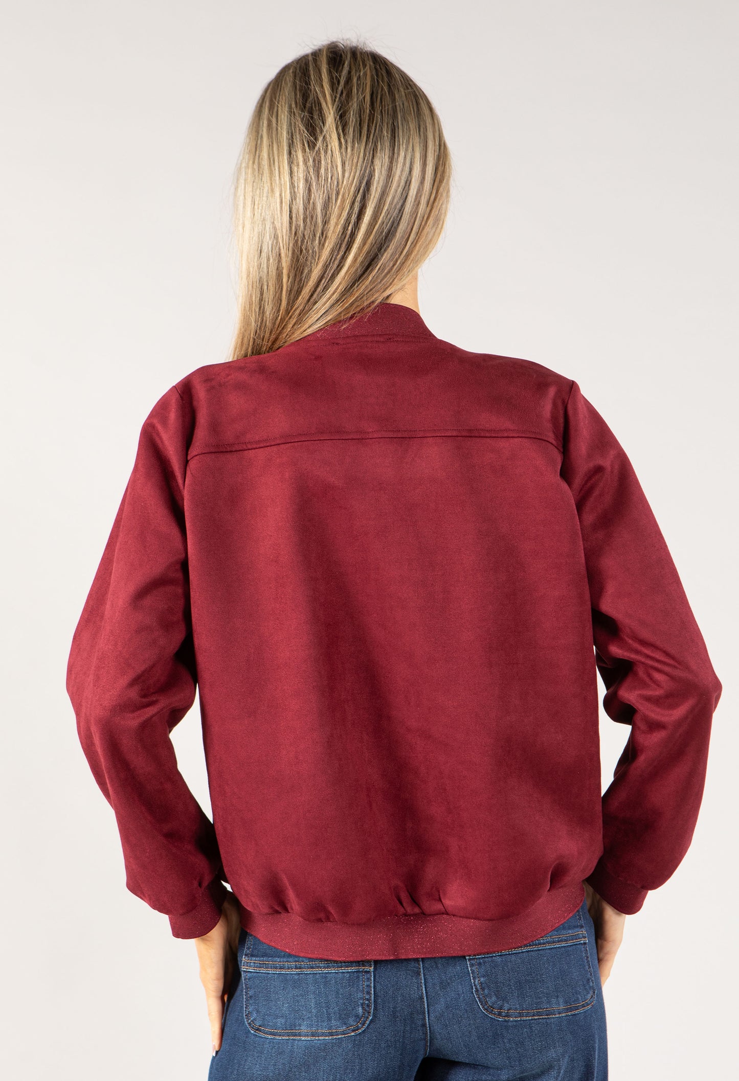 Suedette Bomber Jacket