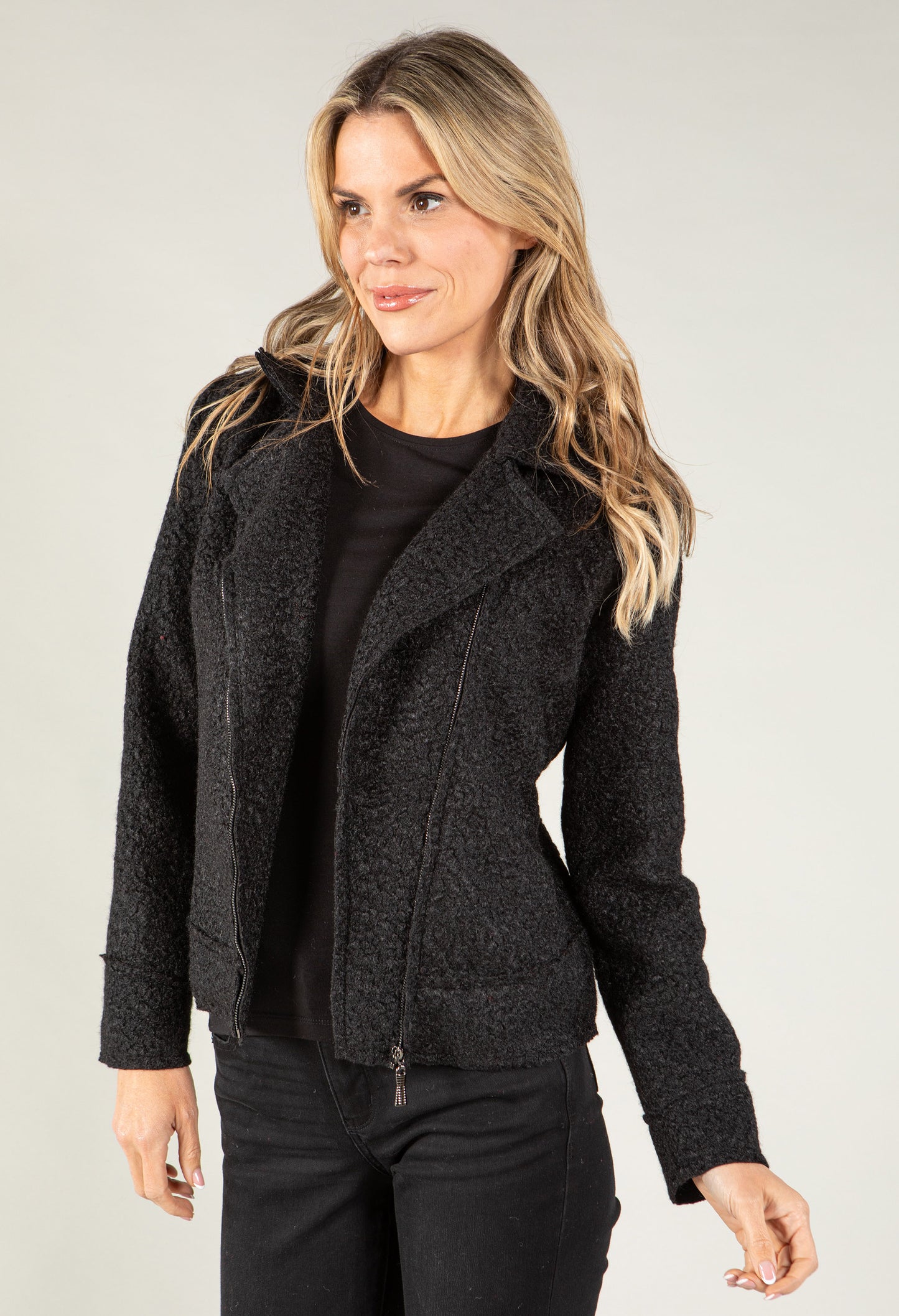 Boiled Wool Biker Jacket